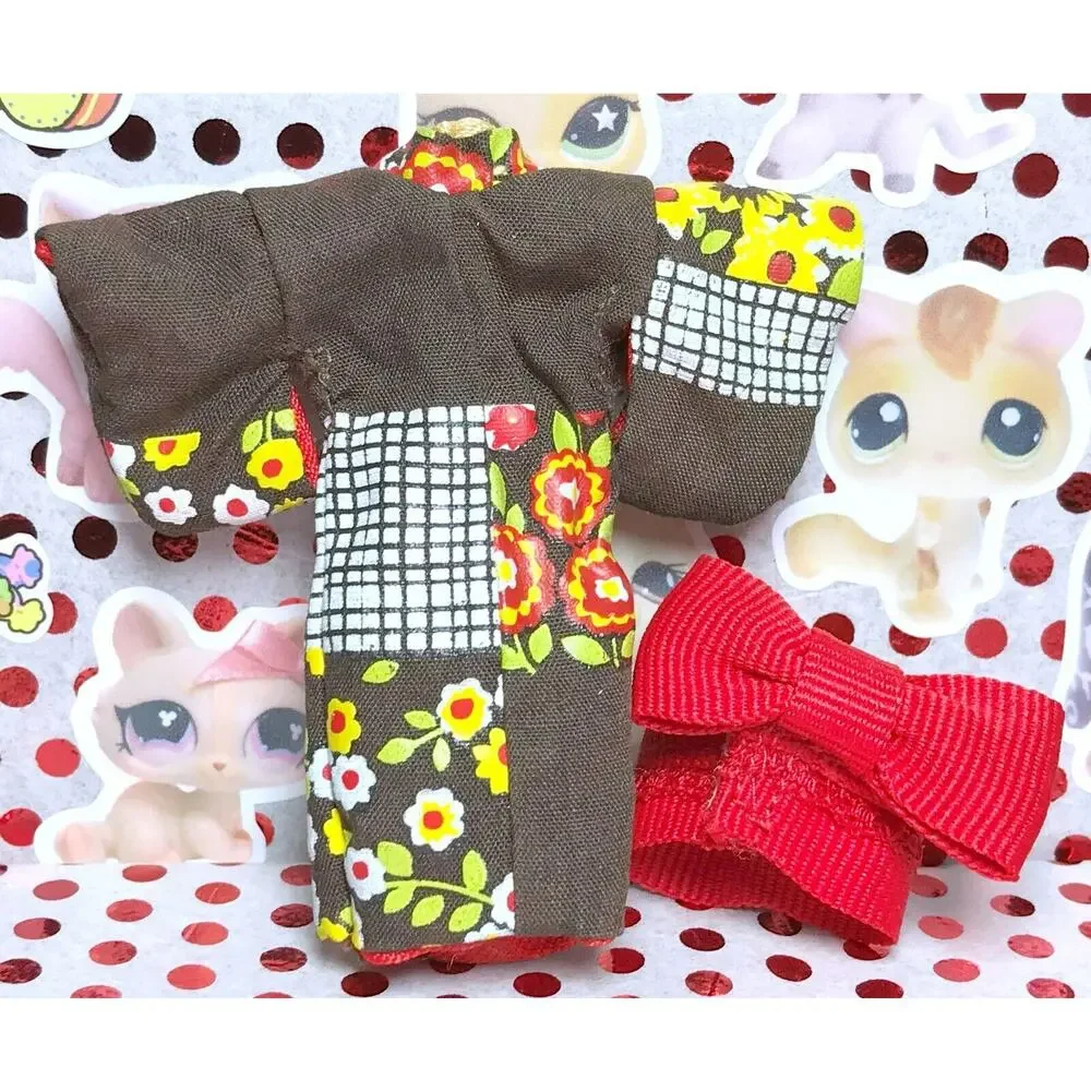Petite Blythe Spring Chocolat Original Stock Outfit Kimono Purse for 4" Doll - Picture 5 of 5